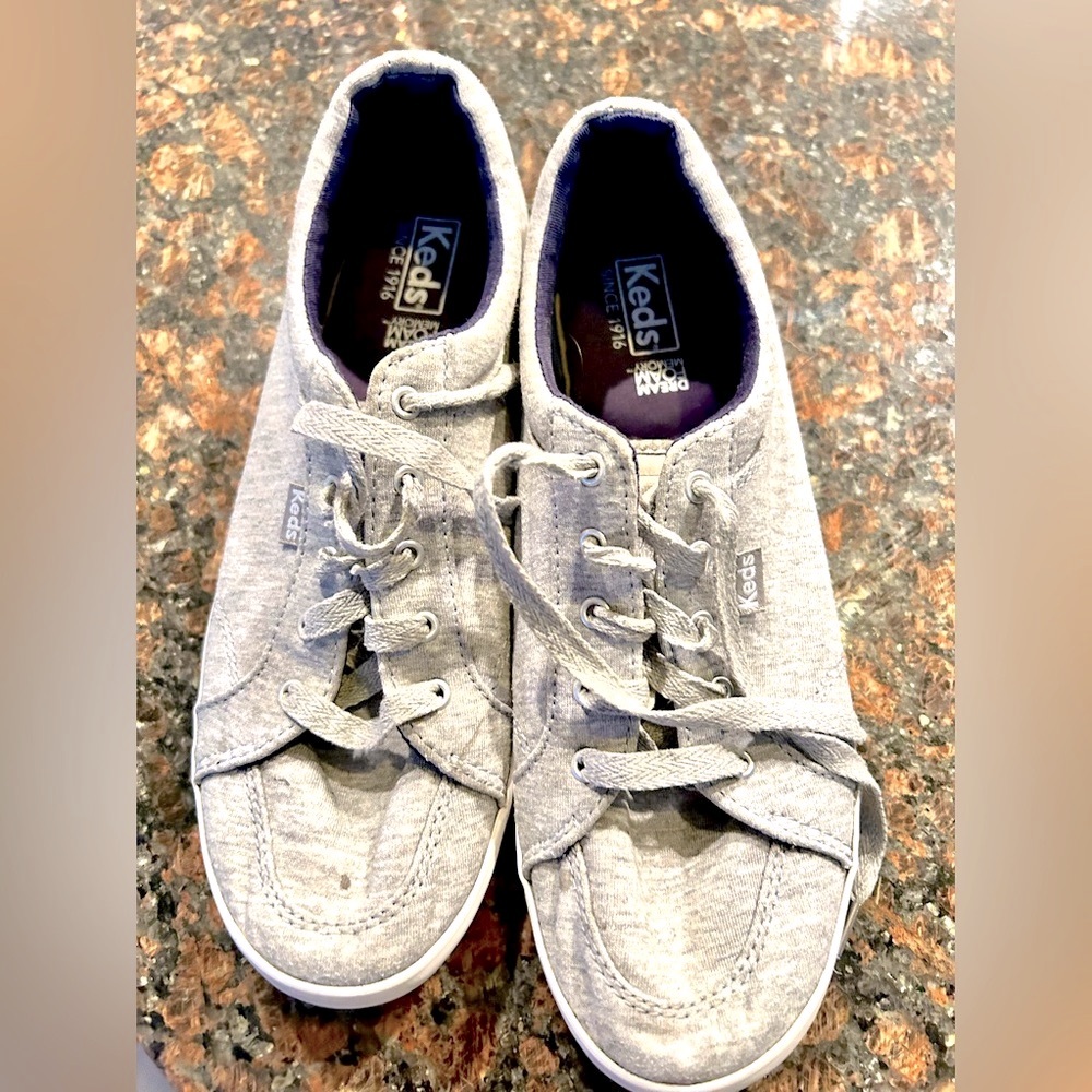 Keds VollieII Jersey Women’s Sneakers Gray 8 Tennis Shoes Casual Canvas